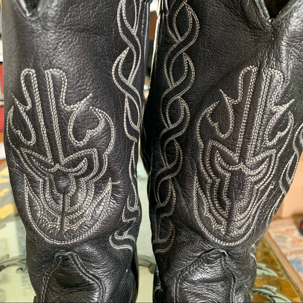 Bottes Western J. Chisholm – Homme – Noir – Taille 7,5 D – Cuir